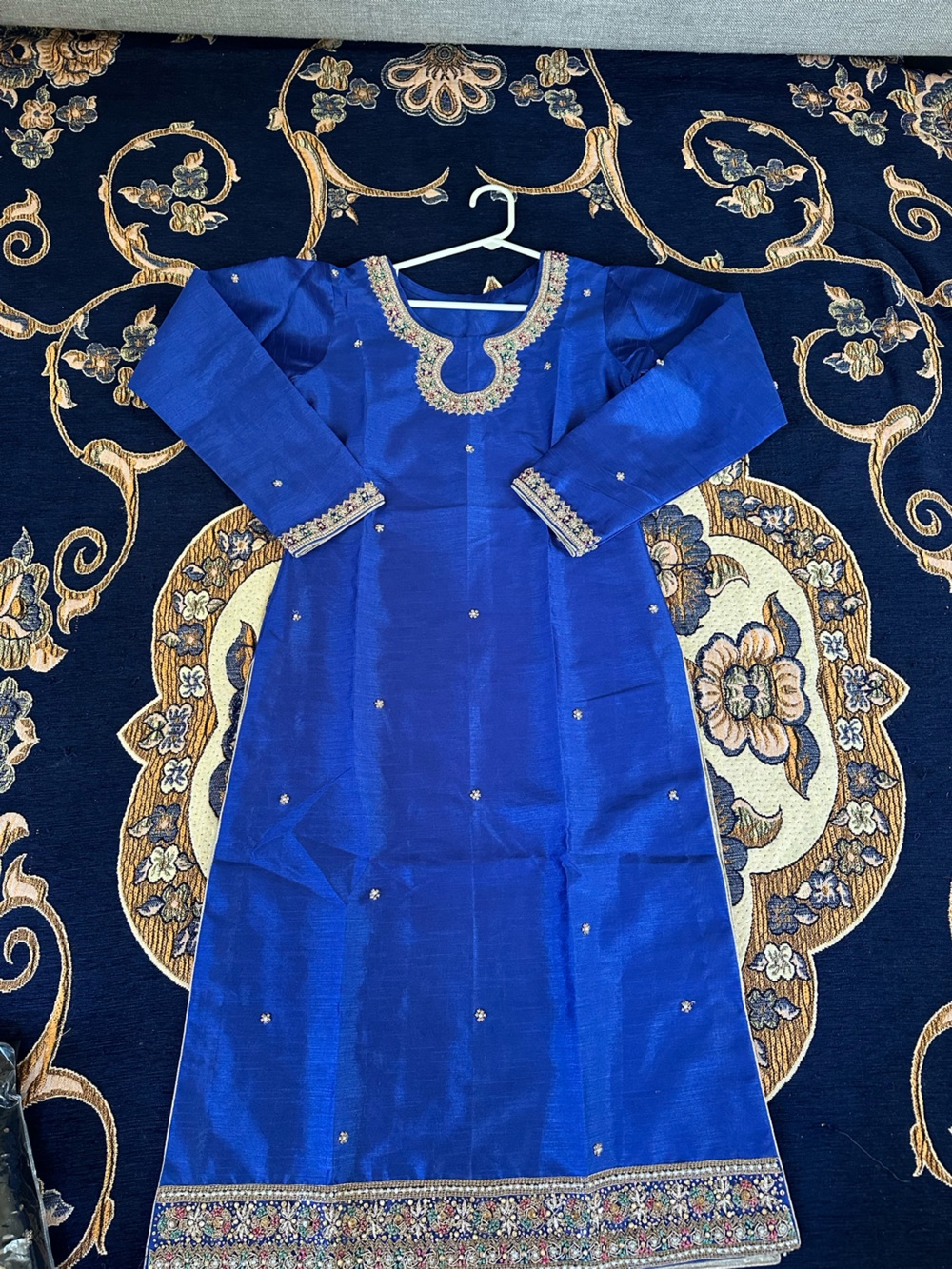 Pakistani Royal Blue Embellished dress
